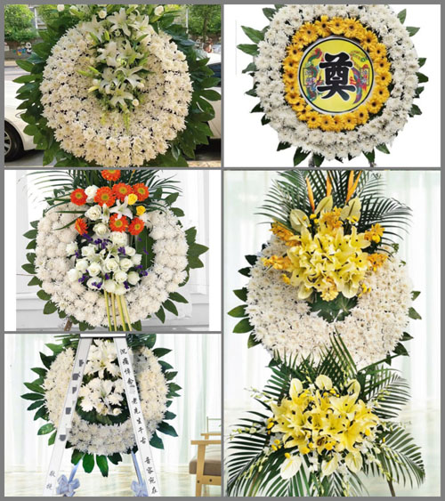 河南南阳卧龙区王村乡何营村花圈速递